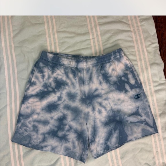 Champion Blue Tie-Dye Athletic Shorts - Picture 1 of 3
